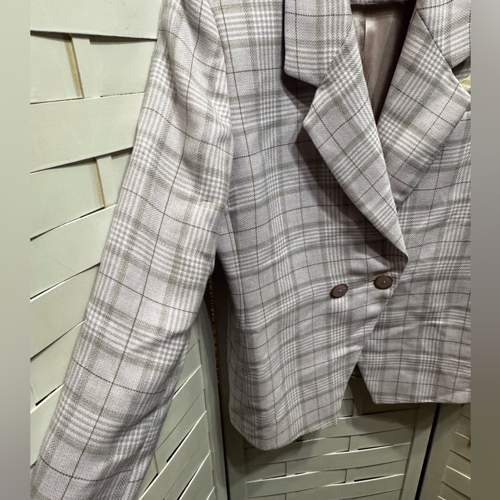 NWT John Meyer of Norwich Purple Plaid Blazer - Picture 2 of 8